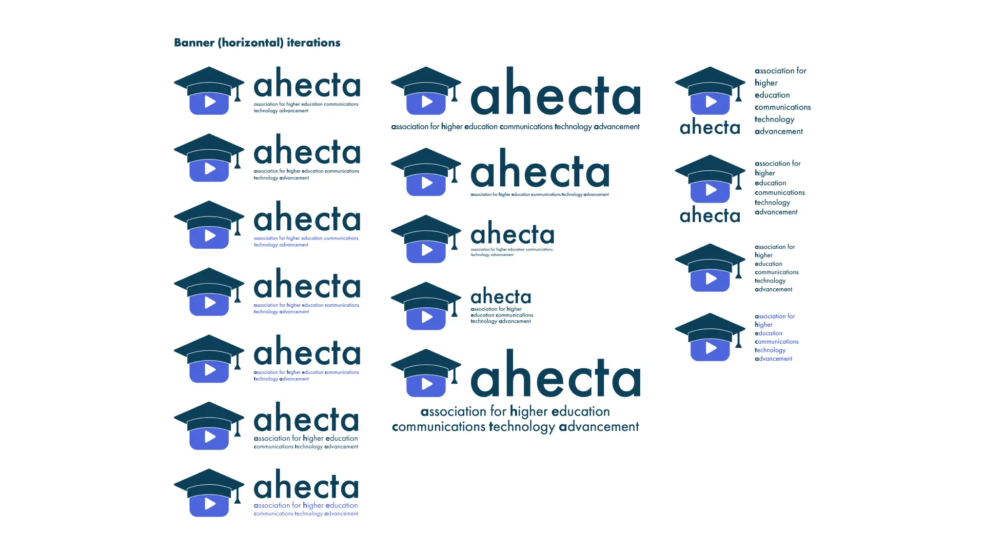 Ideas for the horizontal AHECTA logo.