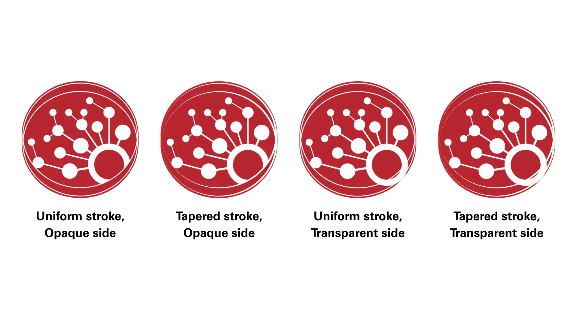 Different weights and opacities tried for the LiPS logo.