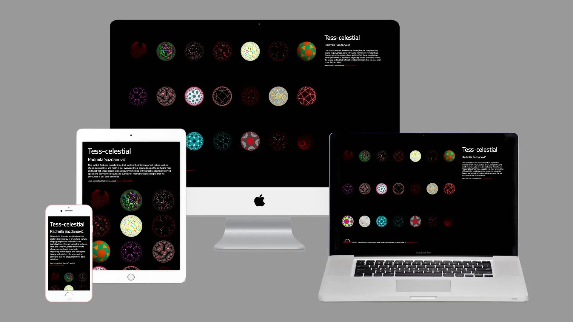 Immersive Scholar's Tess-celestial display on desktop, laptop, tablet, and phone