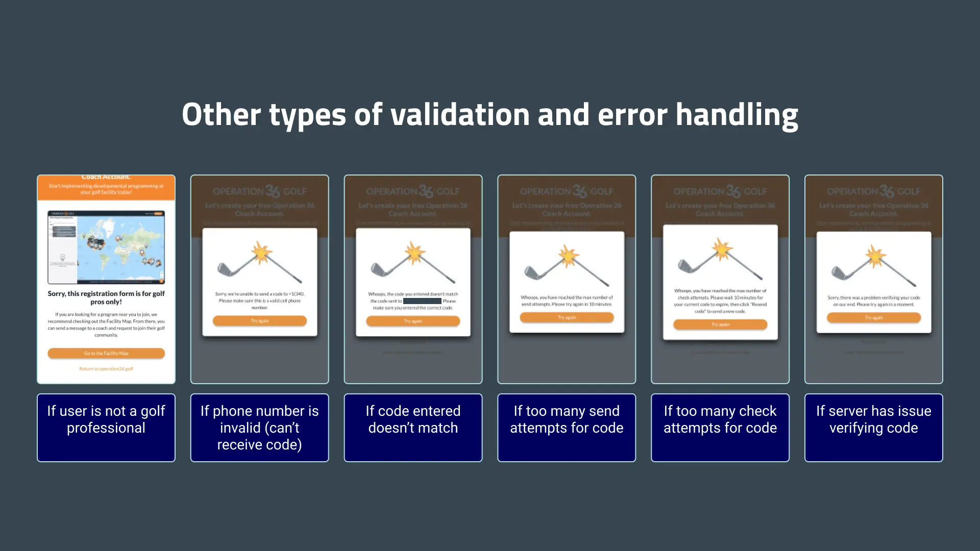 Validationa and error handling for Free Coach Registration.