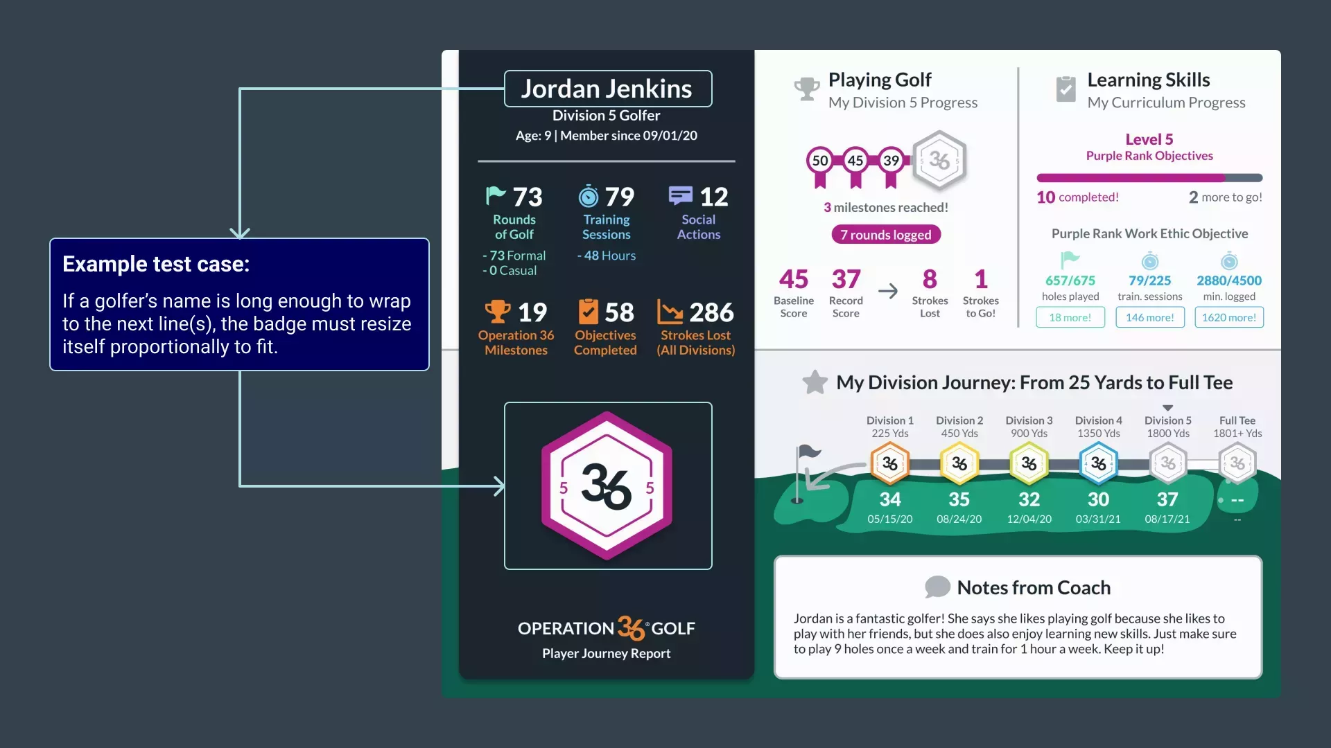 Development for Player Journey Report.