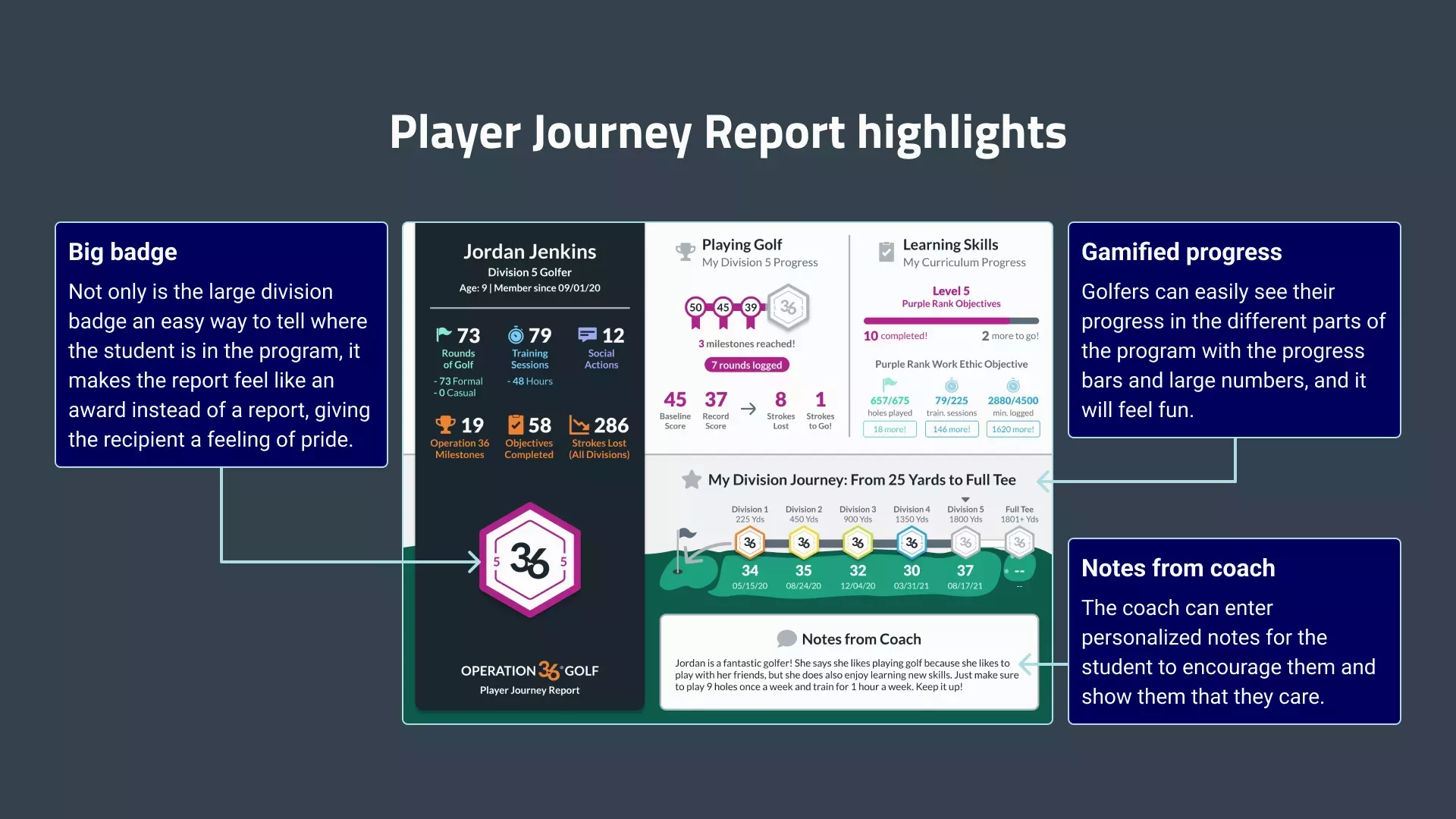 Breakdown of Player Journey Report.